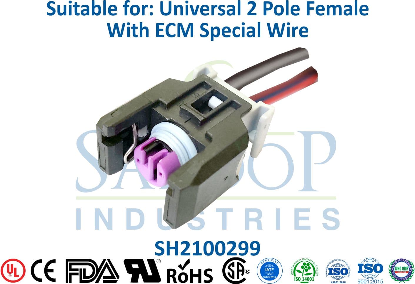 Universal 2 Pole Female - ECM Special Wire (Type 5) - 1