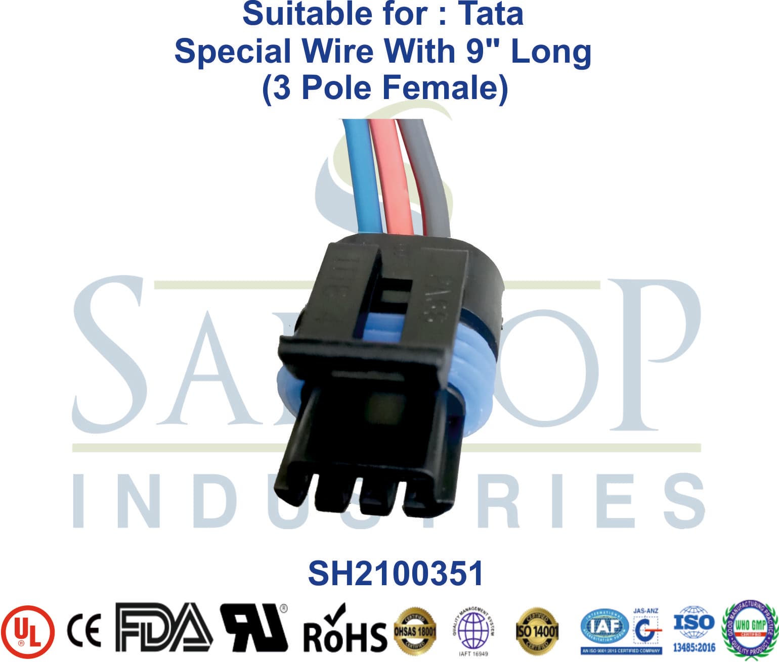 Tata 3 Pole Female - Special Wire (Type 2) - 1