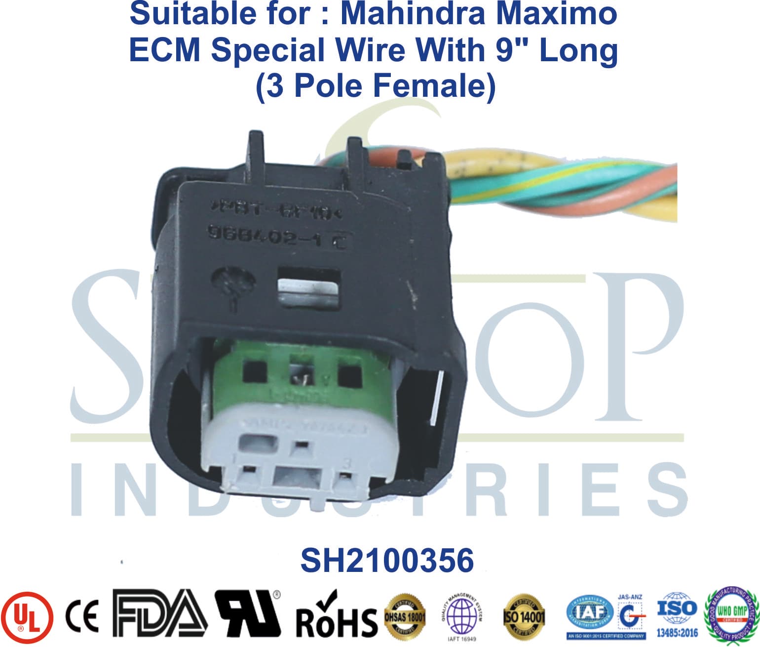 Mahindra Maximo 3 Pole Female - ECM Special Wire - 1