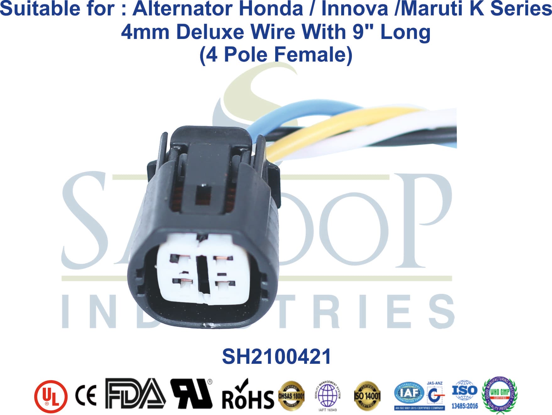 Mahindra Maximo 4 Pole Female - 4mm Wire - 1