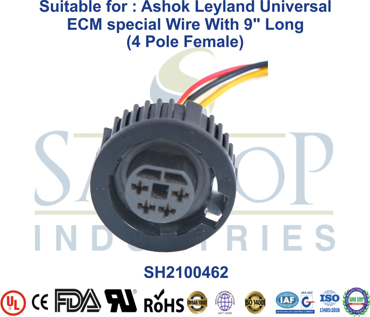 Universal Ashok Leyland 4 Pole Female - ECM Special Wire - 1