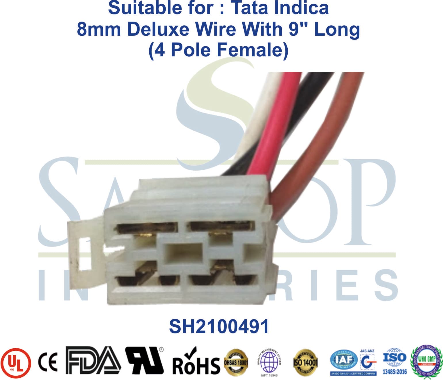 Tata Indica 4 Pole Female - 8mm Wire - 1
