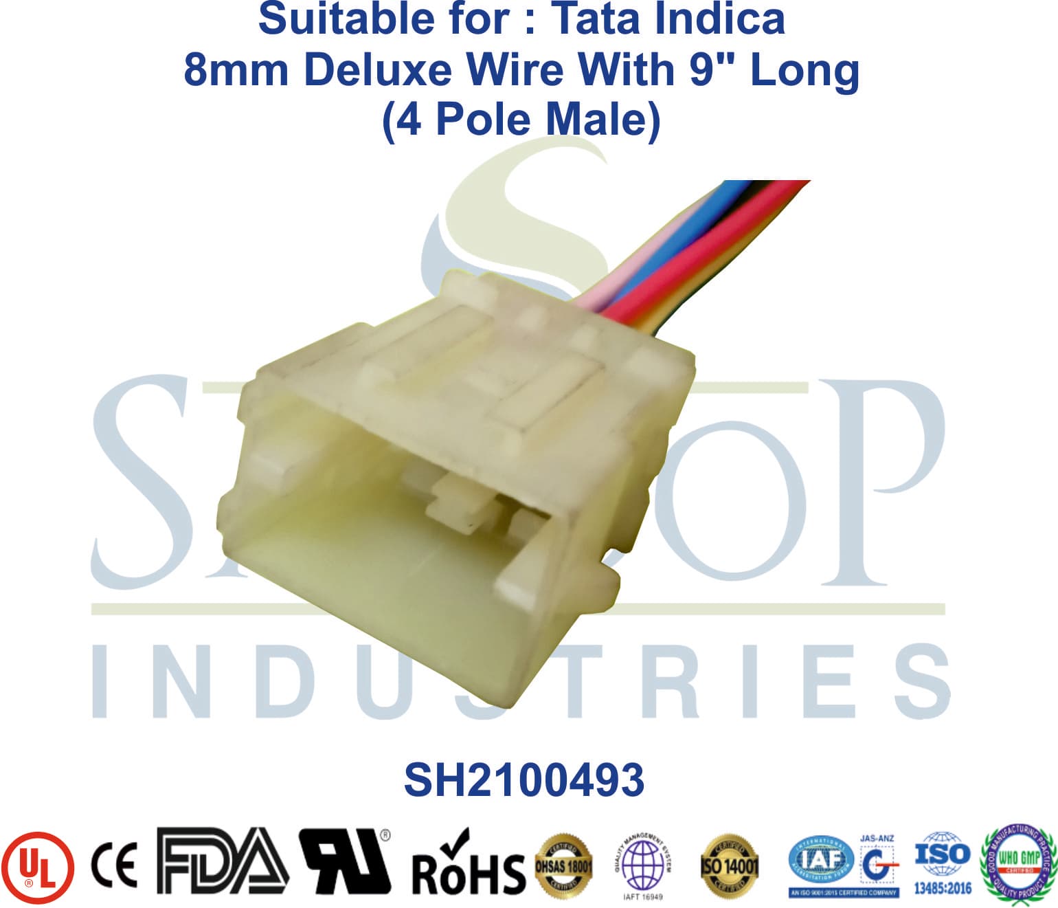 Tata Indica 4 Pole Male - 8mm Wire - 1