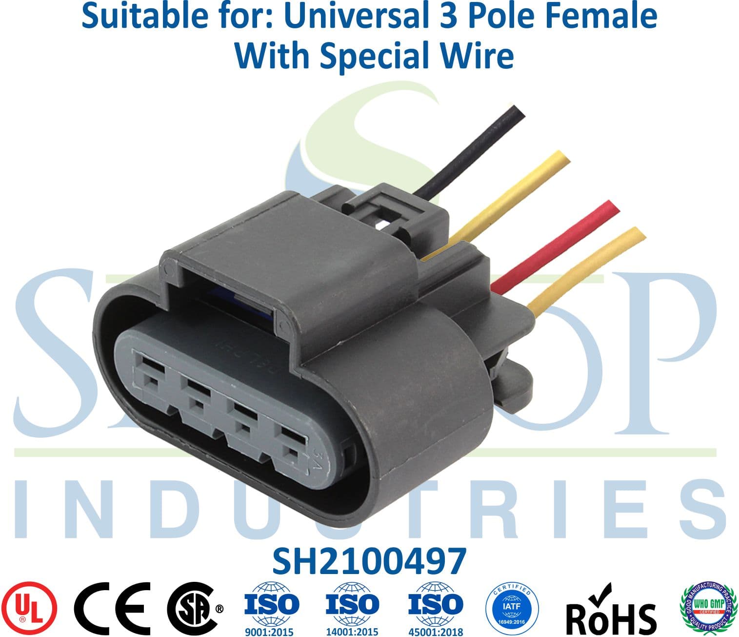 Universal 4 Pole Female - 4mm Wire (Type 2) - 1