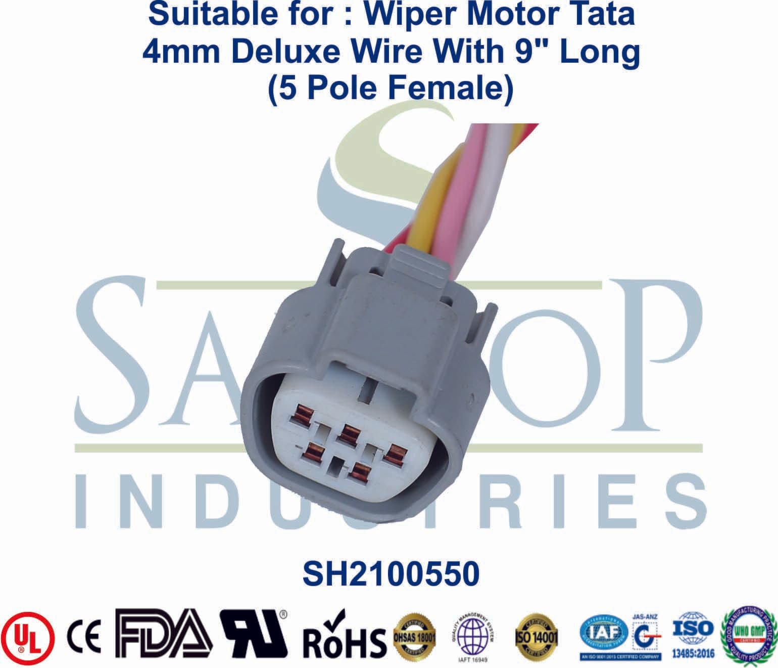 Universal Ashok Leyland Wiper Pin/Tata 5 Pole Female - 1