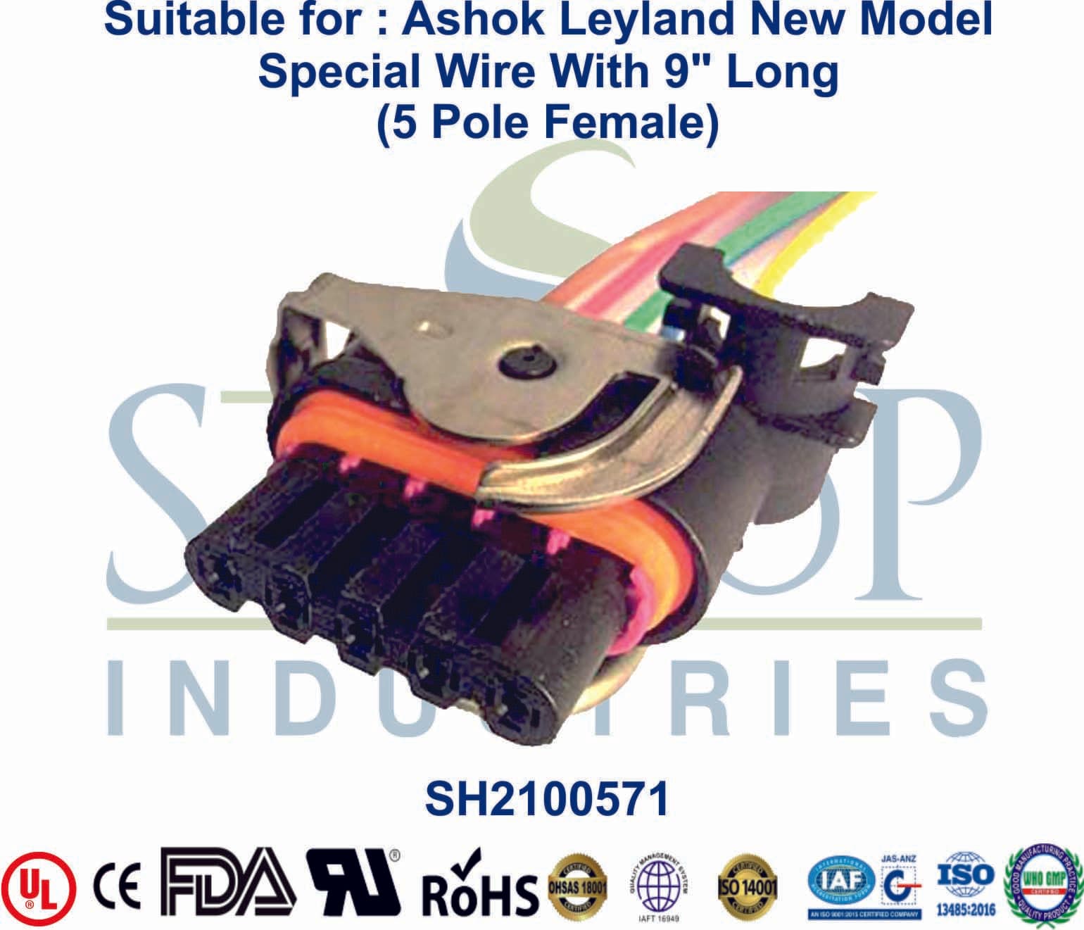 Ashok Leyland New Model 5 Pole Female - 5mm Wire - 1