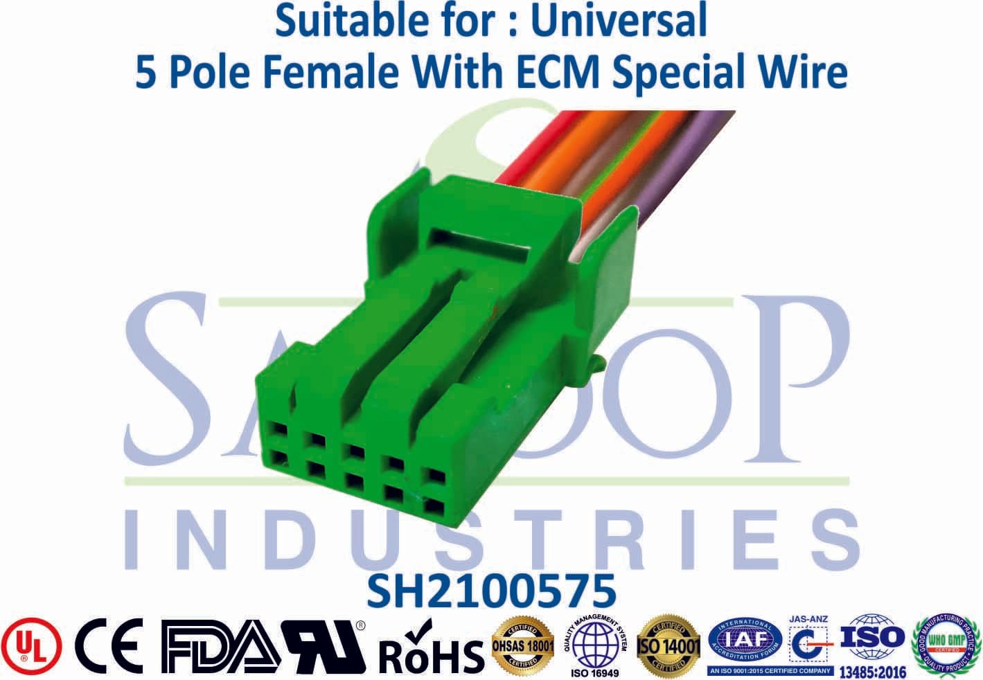 Universal 5 Pole Female - ECM Special Wire - 1