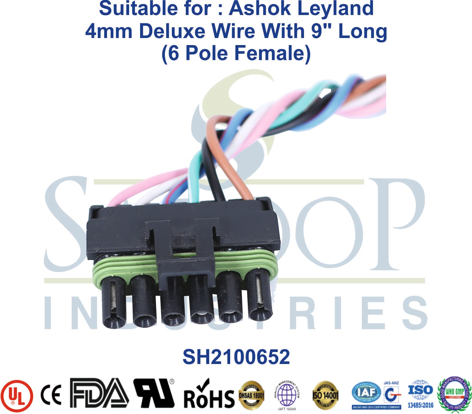 Ashok Leyland 6 Pole Female - 4mm Wire - 1