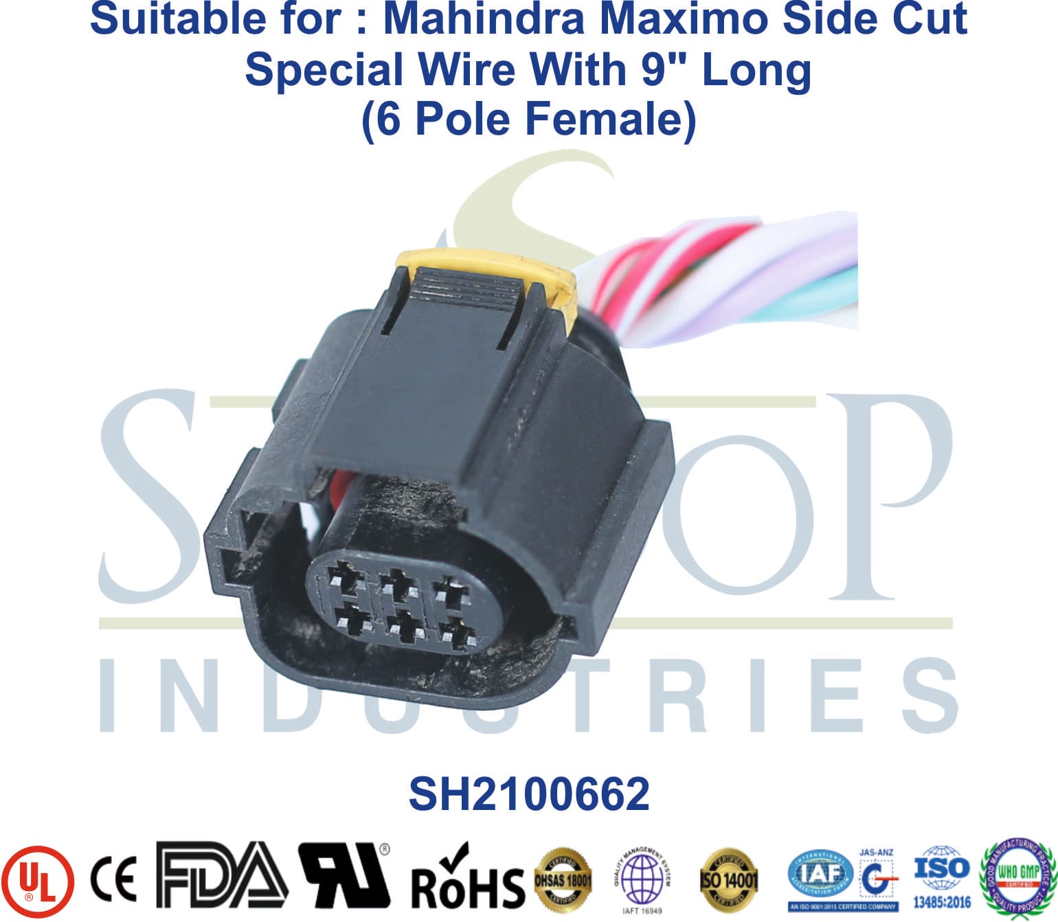 Skoda/Mahindra Maximo 6 Pole Female - Special Wire (Type 2) - 1