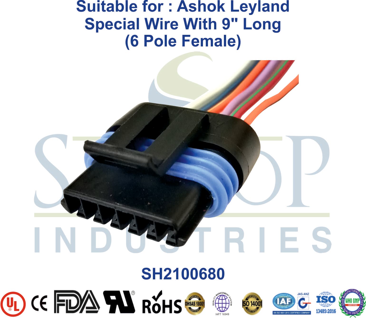 Ashok Leyland 6 Pole Female - Special Wire (Type 2) - 1