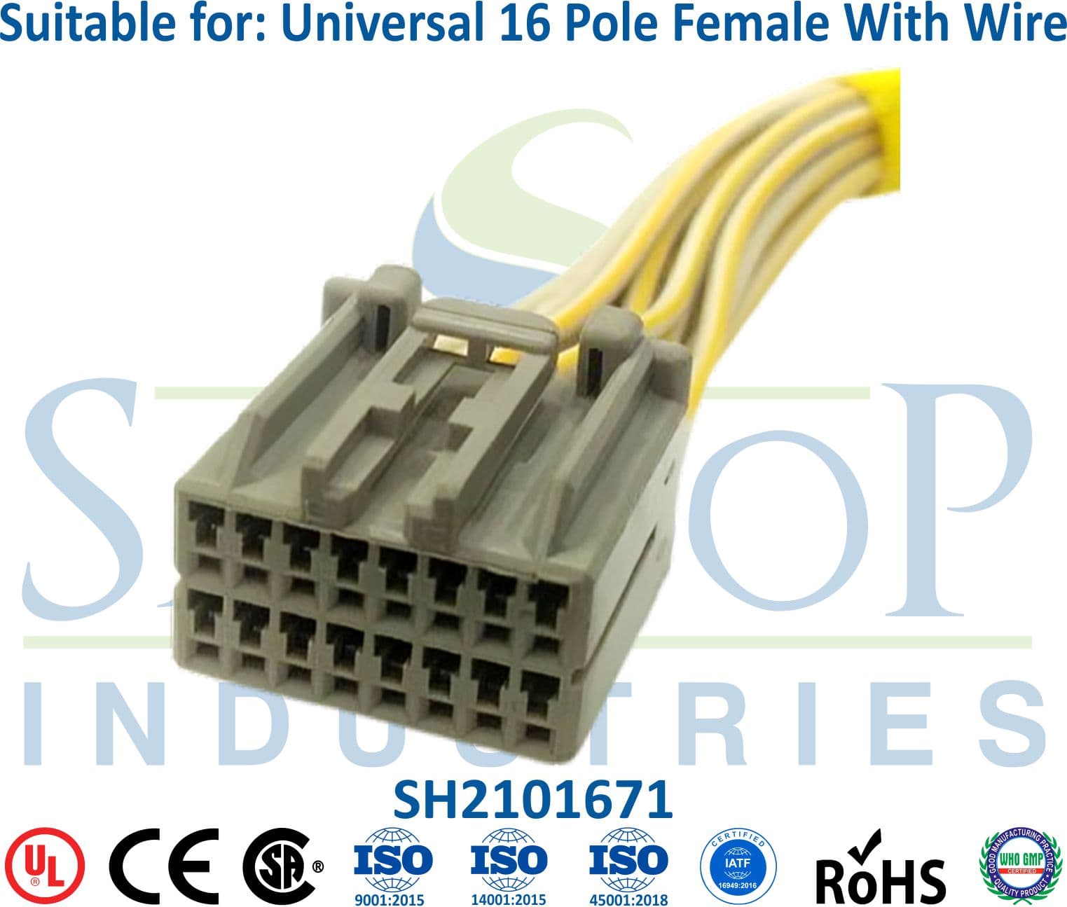 Universal 16 Pole Female - ECM Special Wire - 1