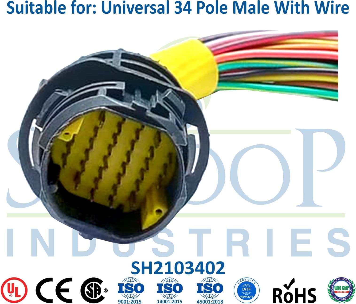 Ashok Leyland BS-IV Air Sensor & Pressure Hub 34 Pole Female - 1