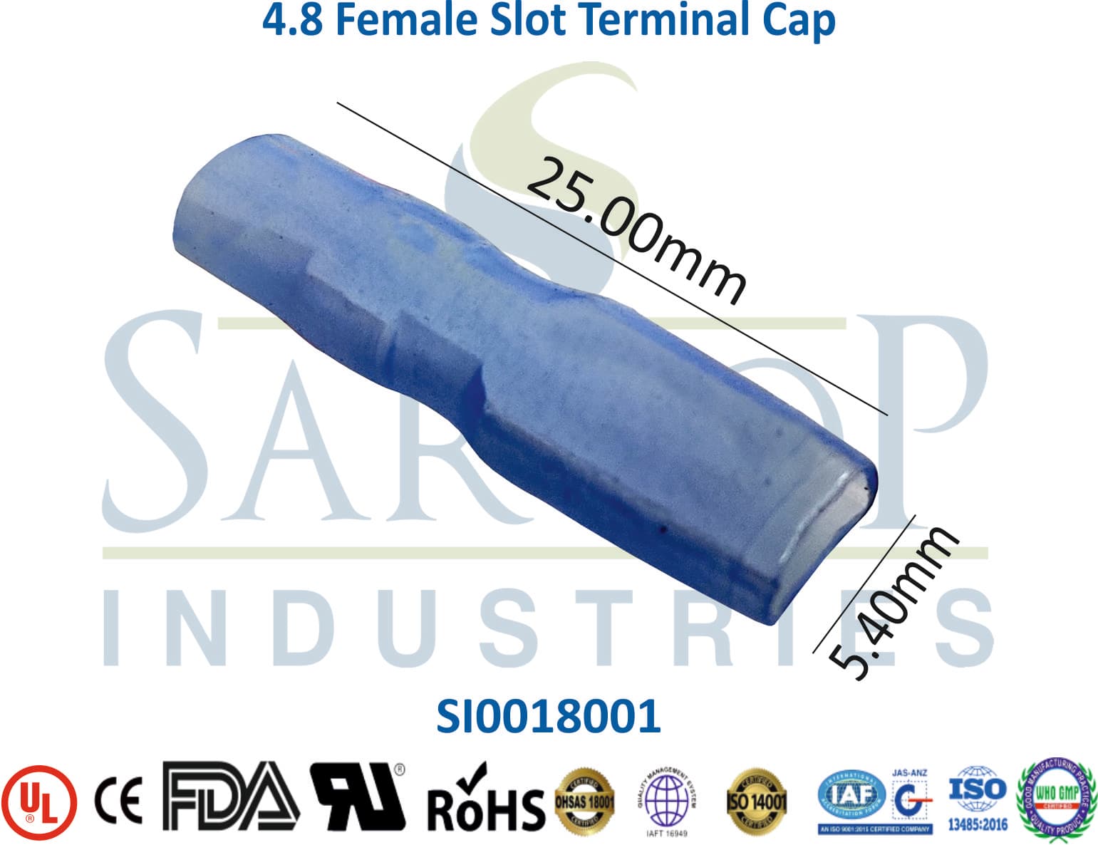 4.8 Female Slot Terminal Cap - 1