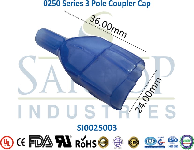 0250 Series - 6.4 Female Flag Terminal Cap