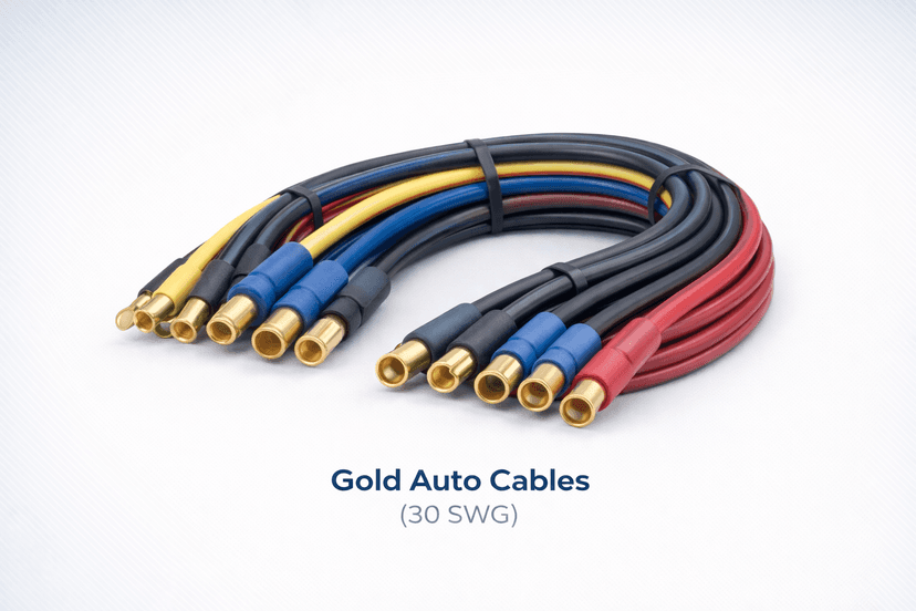 Gold Auto Cables (30 SWG)