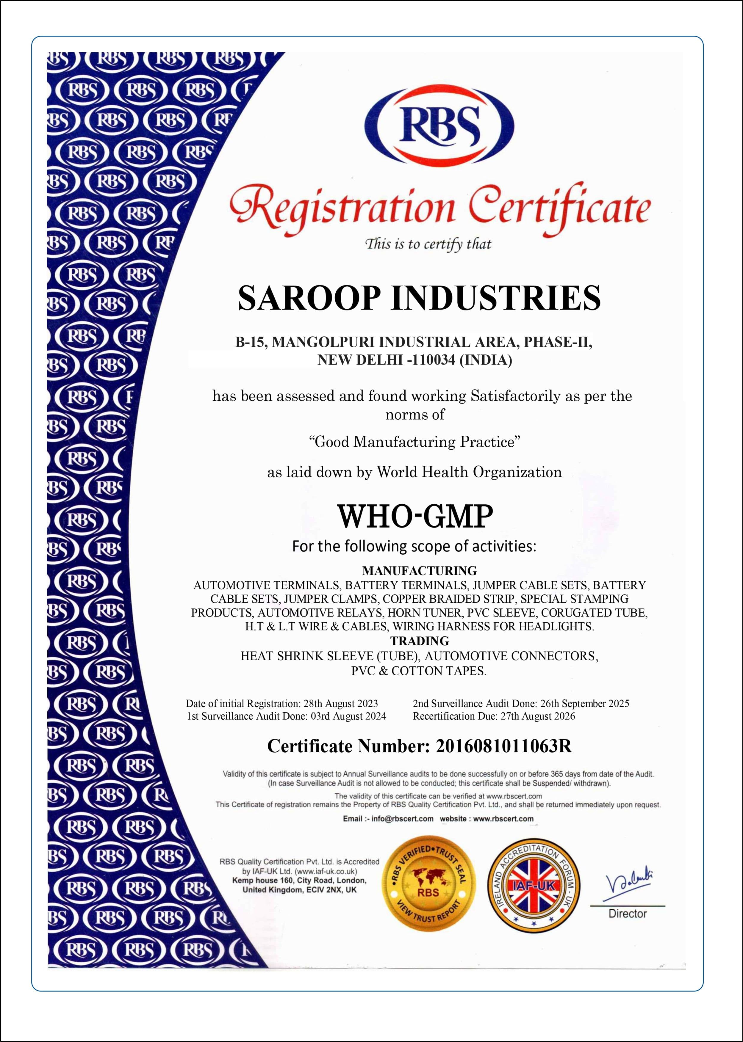 ISO 45001:2018 Certificate