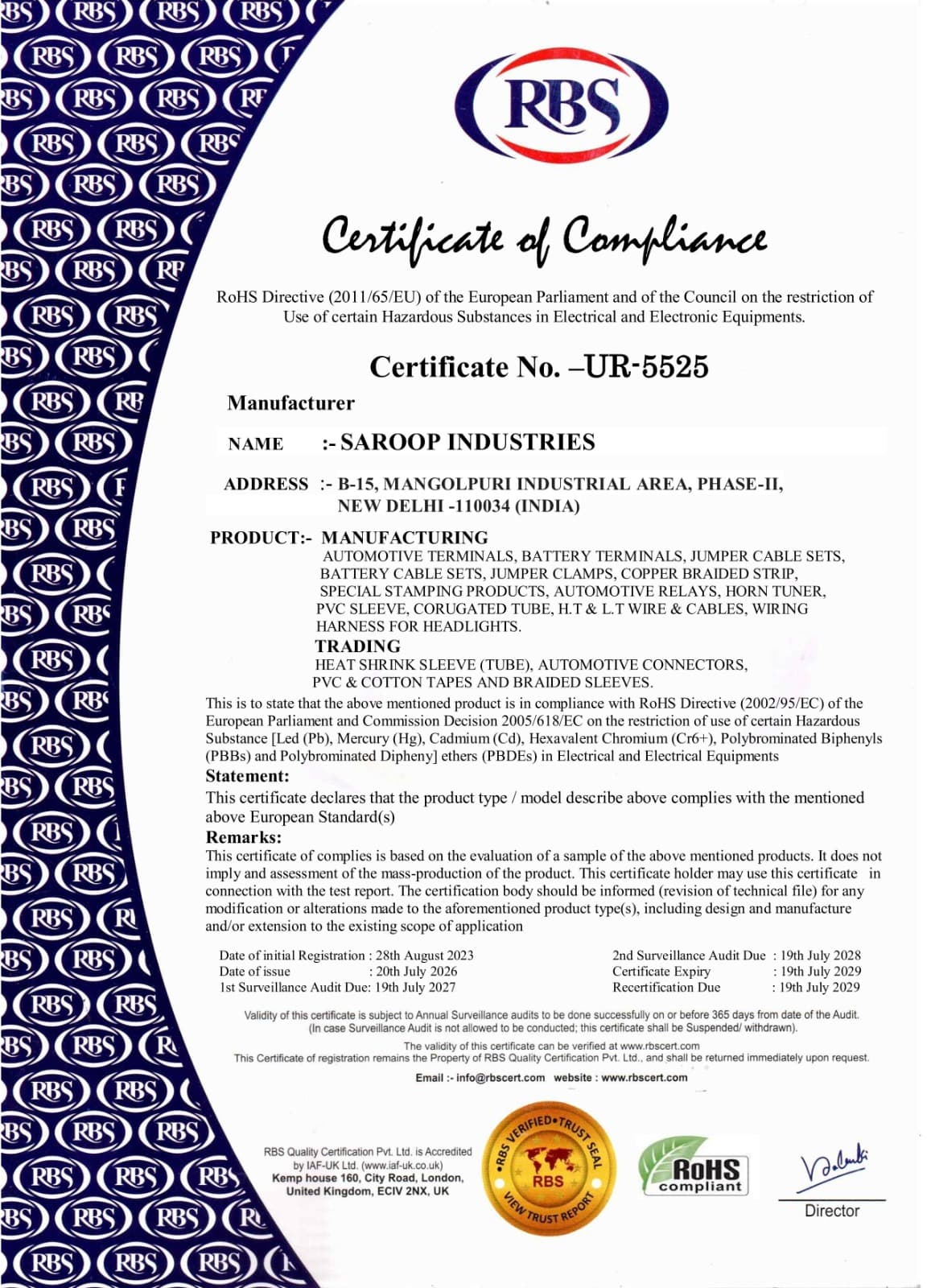 ISO 9001:2015 Certificate