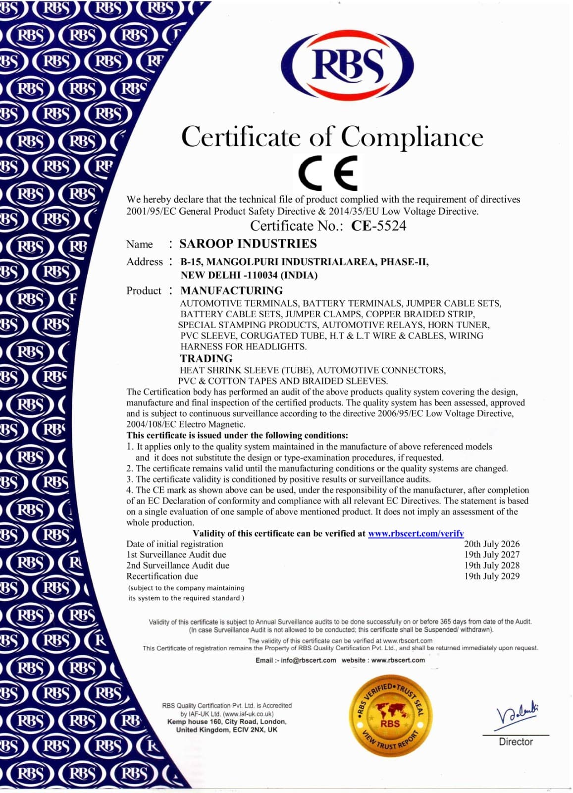 WHO-GMP Certificate