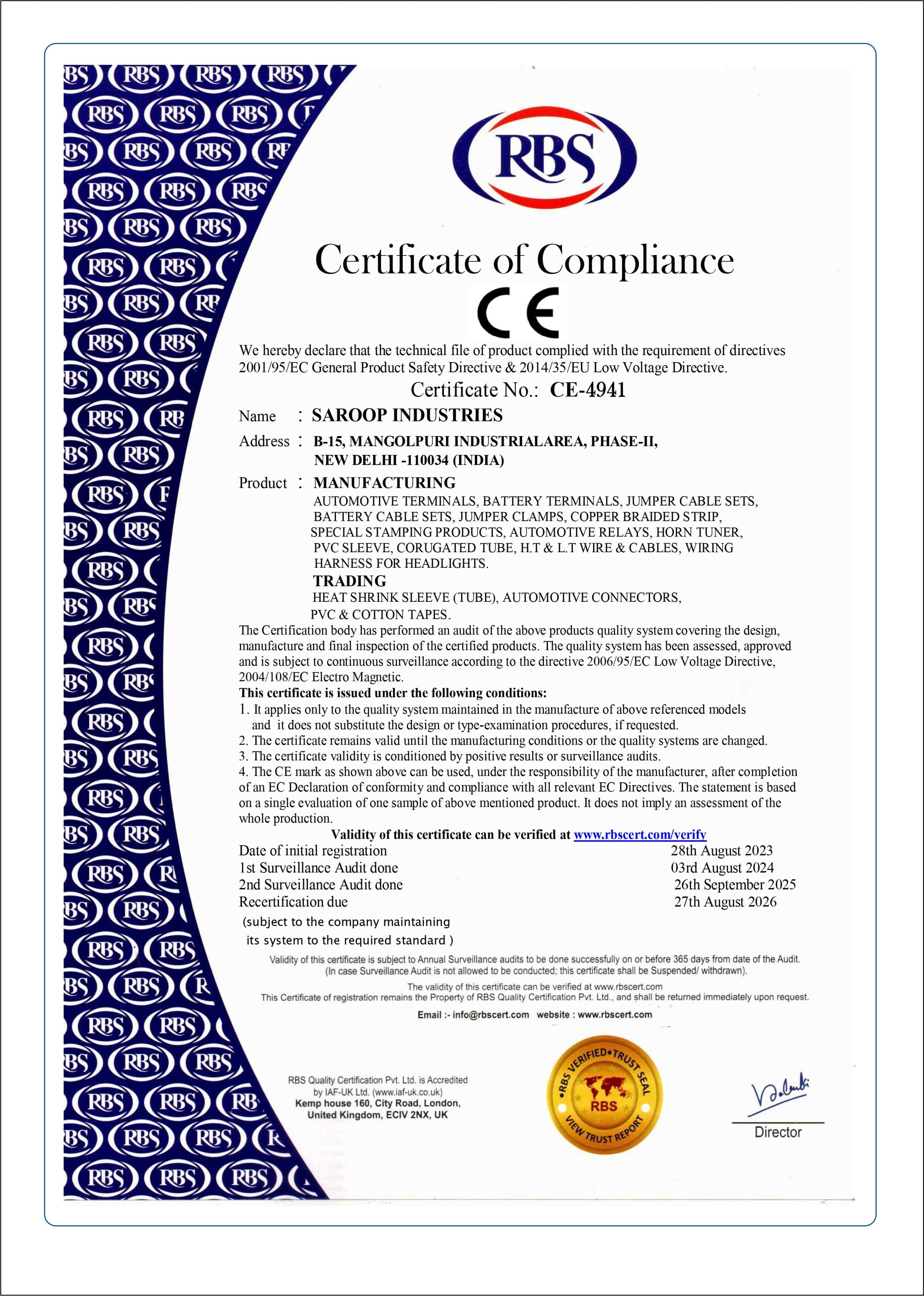 WHO-GMP Certificate