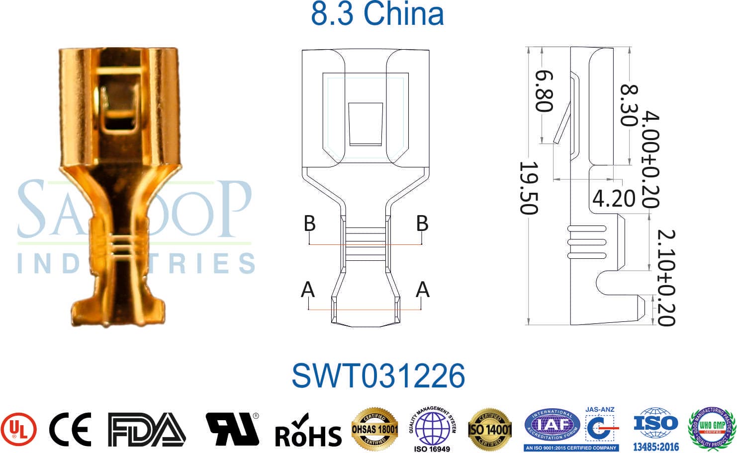 0312 Series Terminal - 8.3 China (SWT031226) - 1