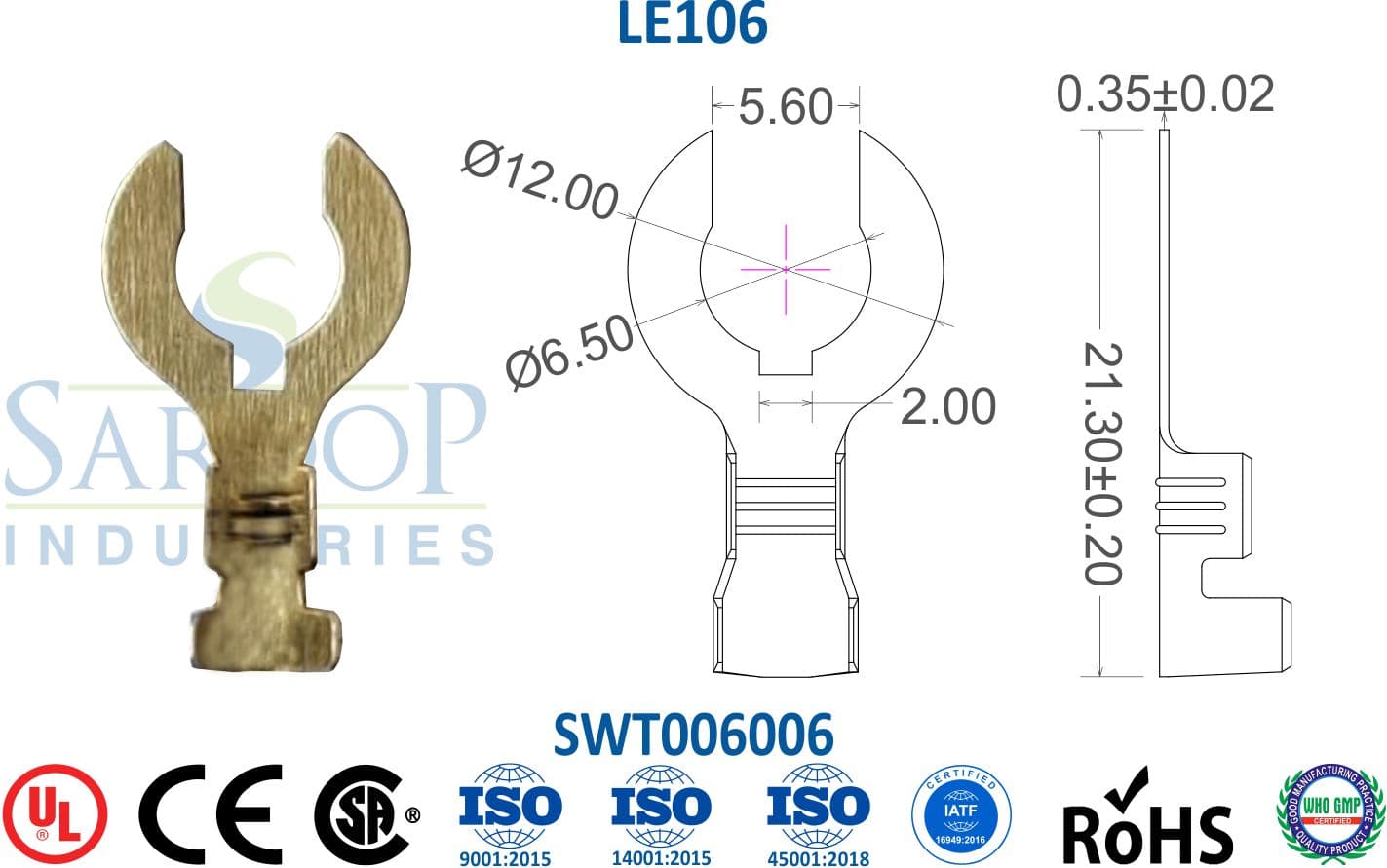 Fork Series Terminal - LE106 (SWT006006) - 1