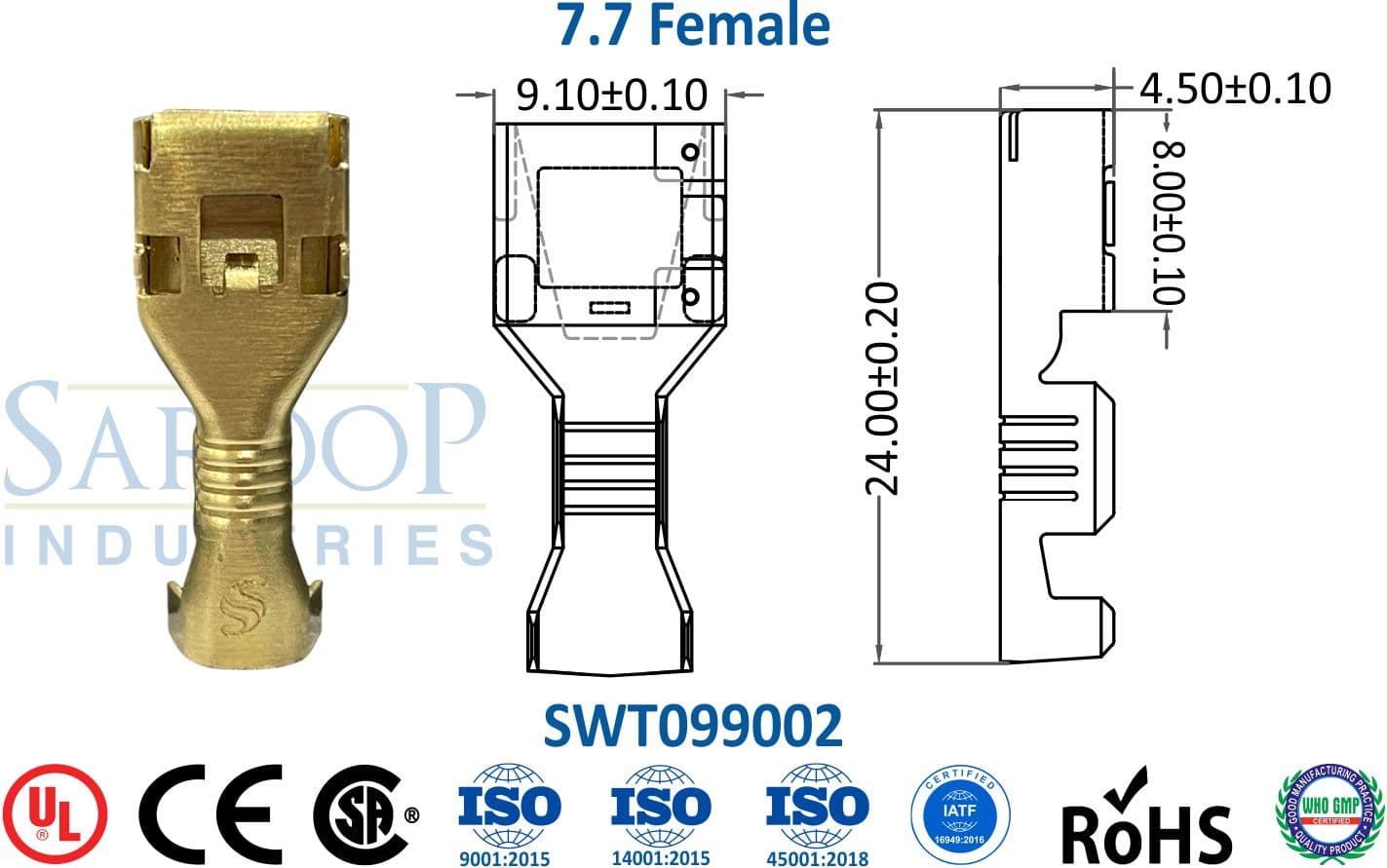 Special Series Terminal - 7.7 Female (SWT099002) - 1