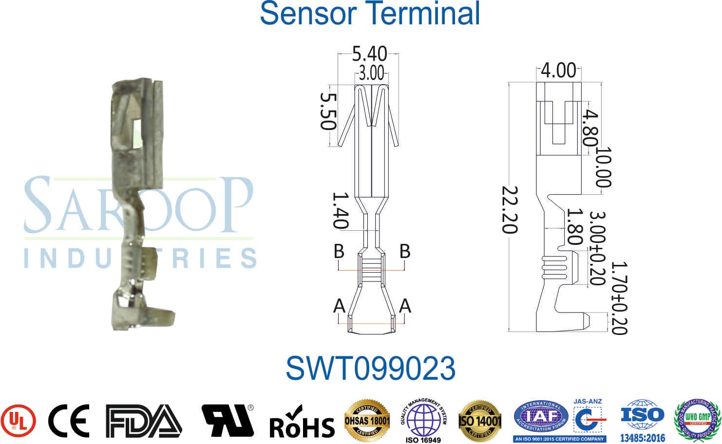 Special Series Terminal - Sensor Terminal Male (SWT099023) - 1