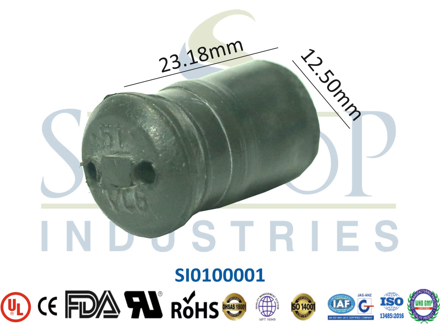 Rubber Grommet - 25.60mm x 19.30mm - 1