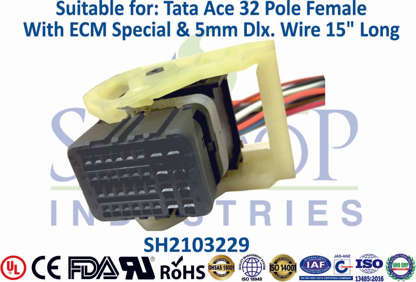 Tata Ace 32 Pole Female - ECM Special Wire (15" Long) - 1