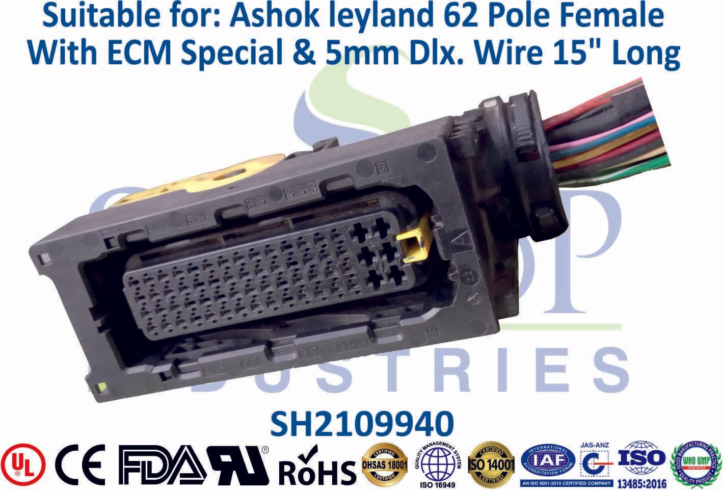 Ashok Leyland 62 Pole Female ECM - ECM & 5mm (15" Long) - 1