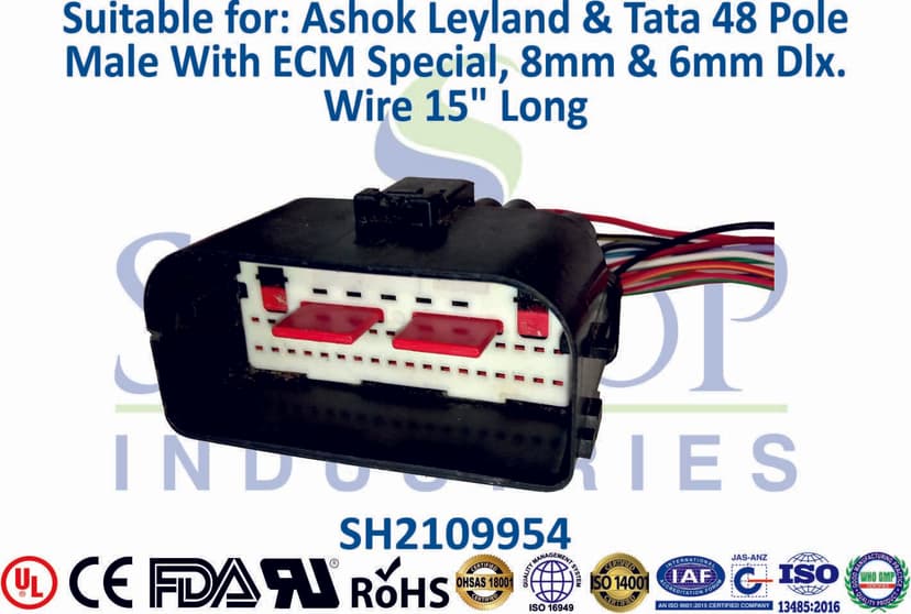 Ashok Leyland & Tata 48 Pole Male ECM - 8mm & 6mm (15" Long)
