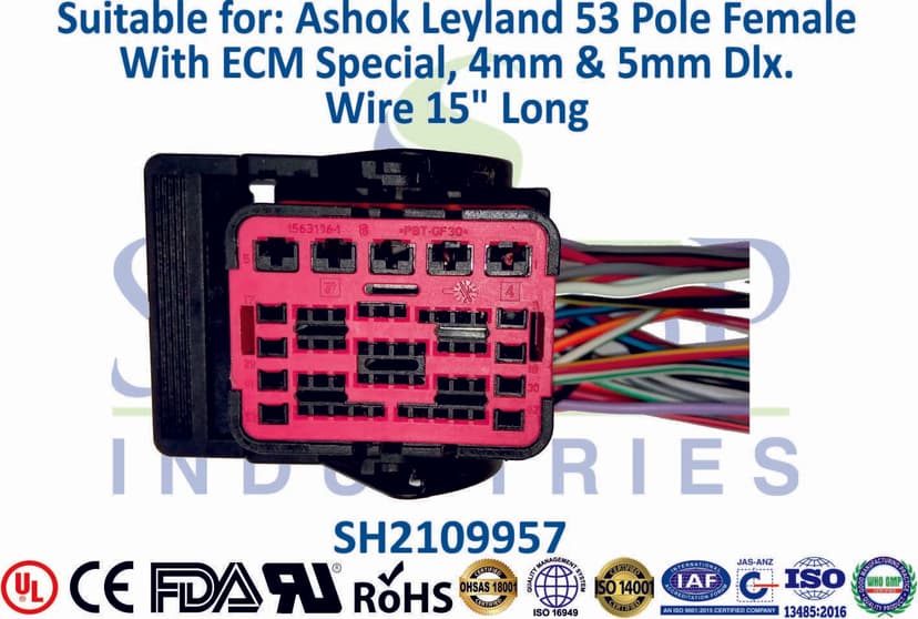 Ashok Leyland 53 Pole Female ECM - 4mm & 5mm (15" Long)