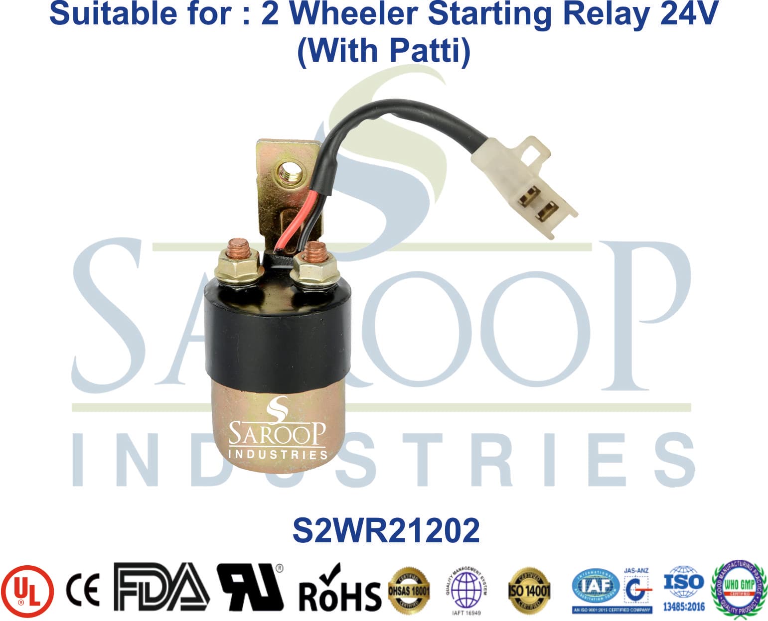 2 Wheeler Starting Relay 12V (With Patti) - 1