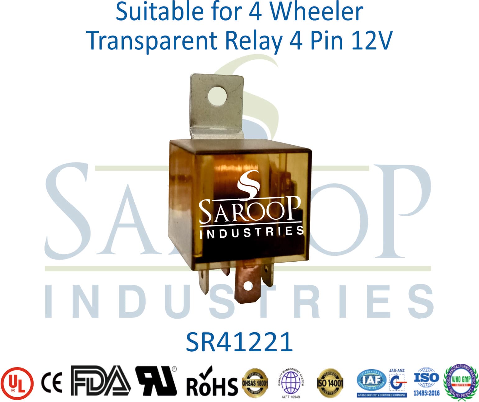 Transparent Relay 4 Pin 12V - 1