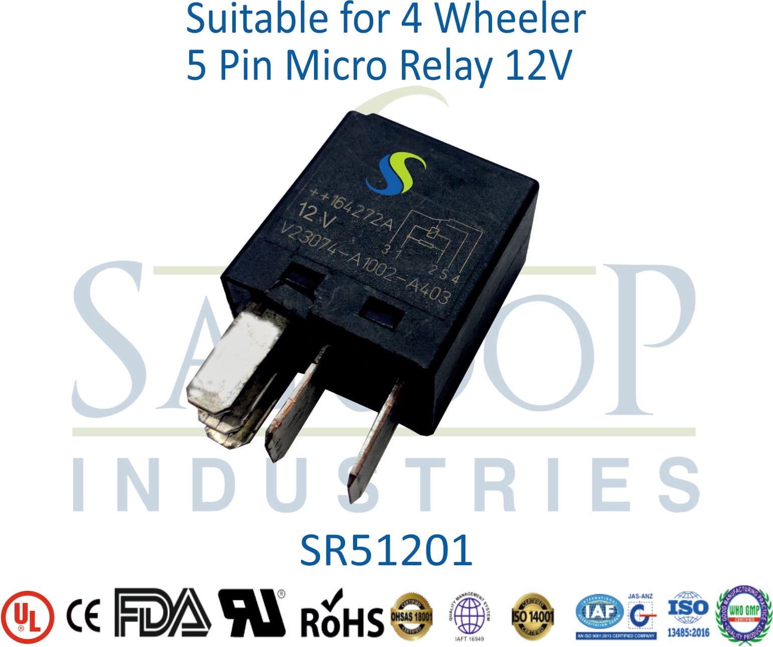 5 Pin Micro Relay 12V - 1