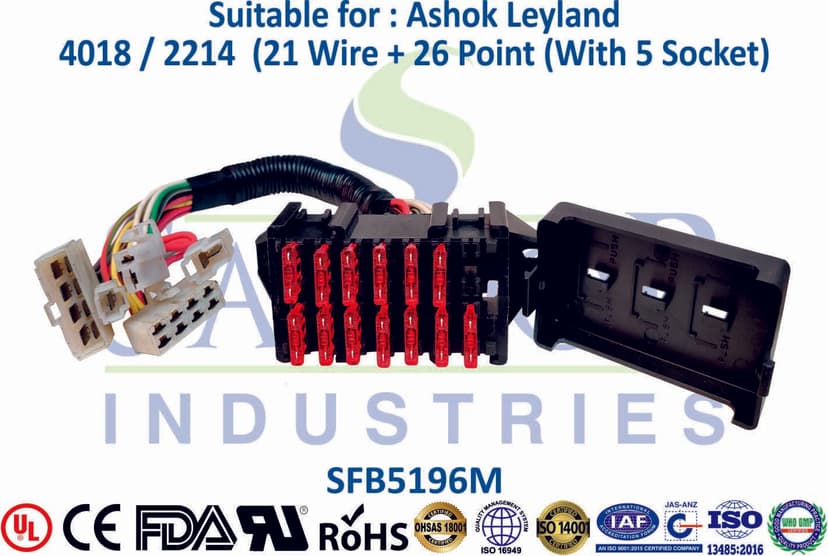 Ashok Leyland 4018/2214 Fuse Box - 5 Socket