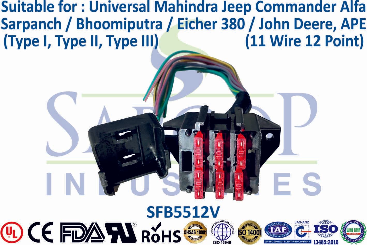 Mahindra Jeep Commander/Alfa/Eicher 380 Fuse Box - 1