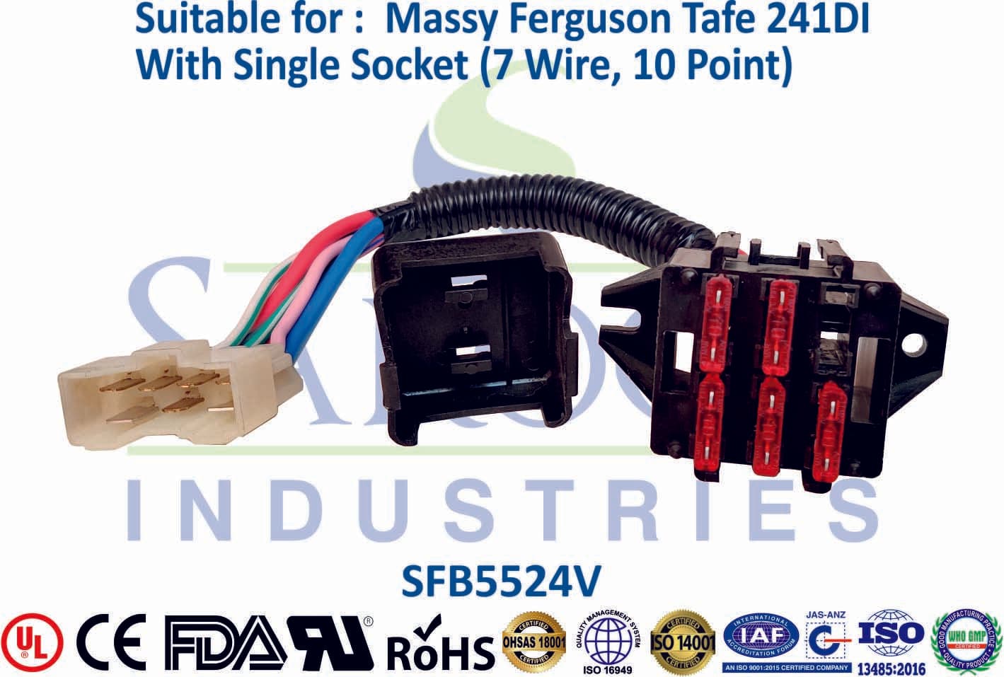 Power Trac 60/Farm Trac 35/45/60 Fuse Box with Jack - 1