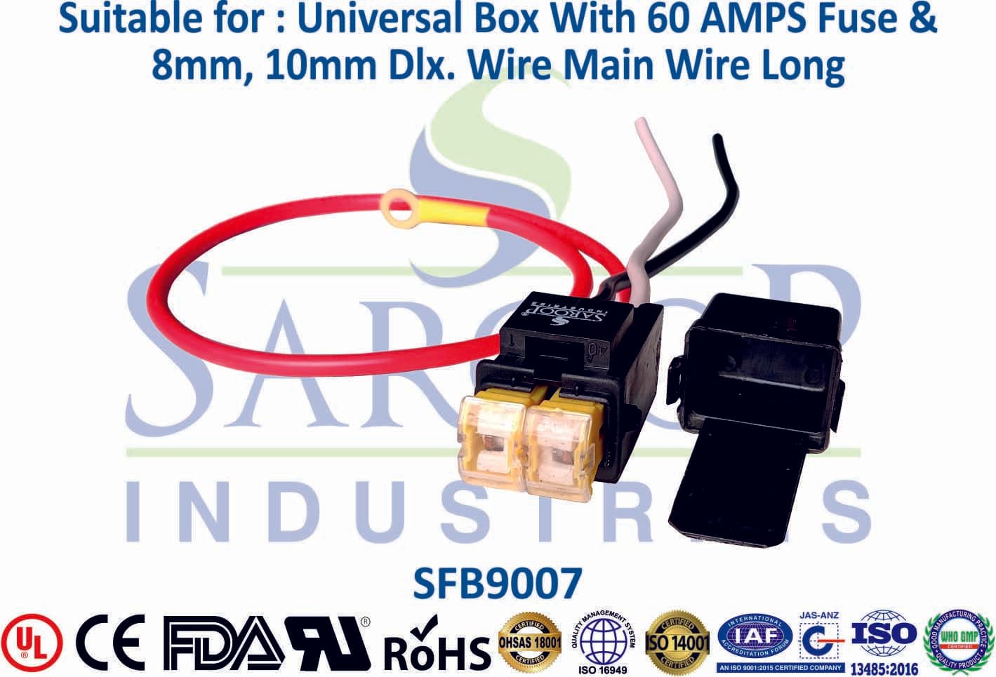 Universal Fuse Box - 60A & 80A (Main Wire Long) - 1