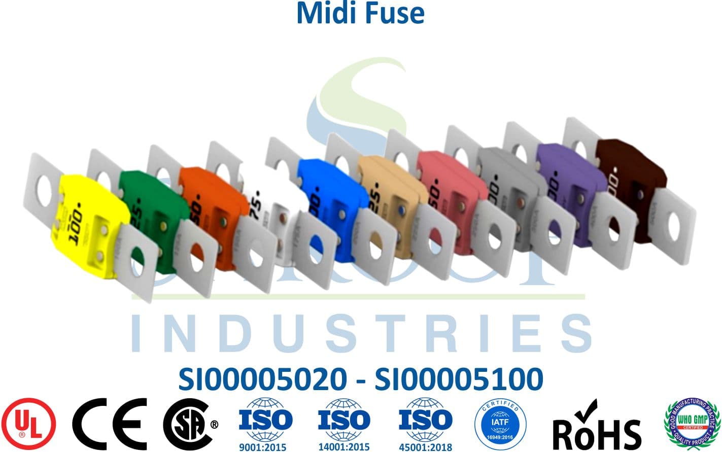 Midi Fuse - 20A to 100A Range - 1