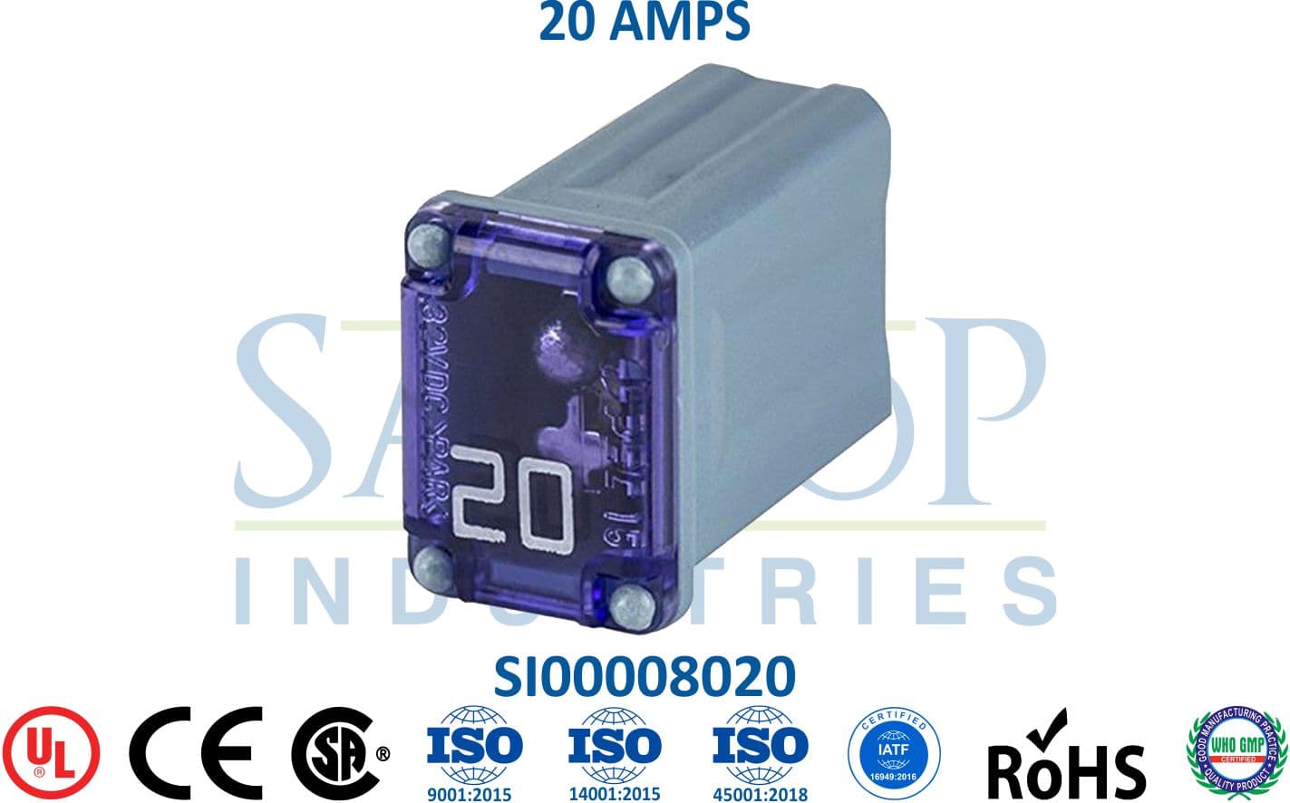 Bolt-Down Fuse - 20 AMPS - 1