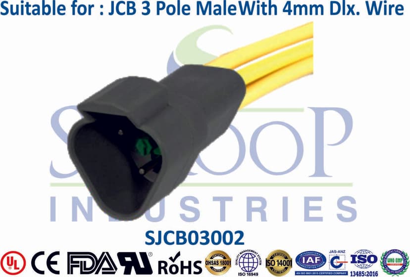 JCB Connector 3 Pole Male