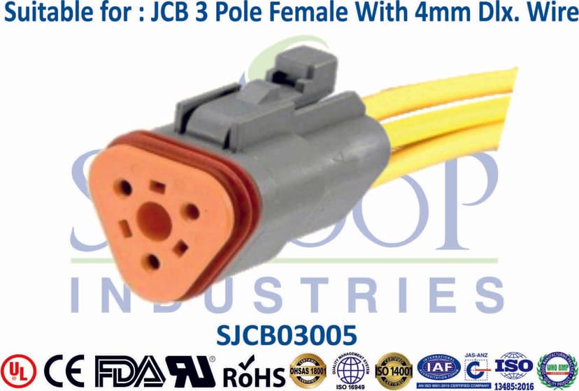 JCB Connector 3 Pole Female - Type 2