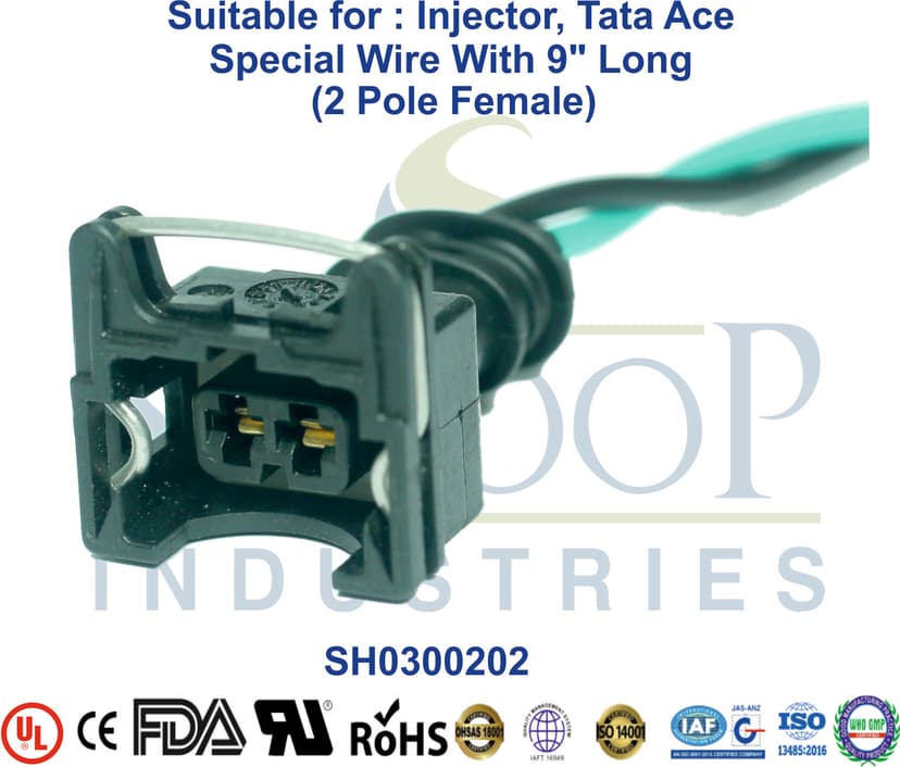 Injector 2 Pole Female JPT - 4mm Wire