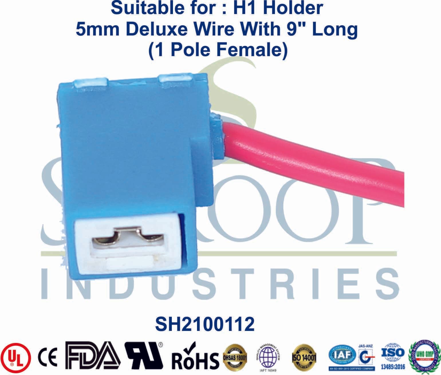 H1 Holder 1 Pole Female - 5mm Wire - 1