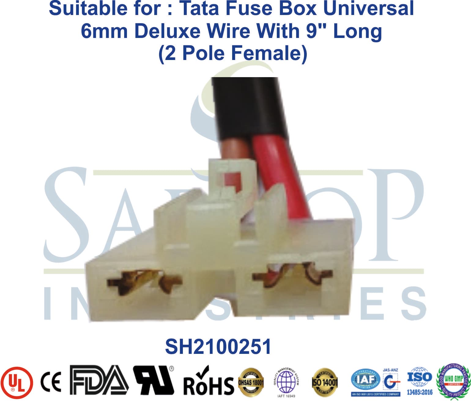 Ashok Leyland 2 Pole Female - 4mm Wire - 1