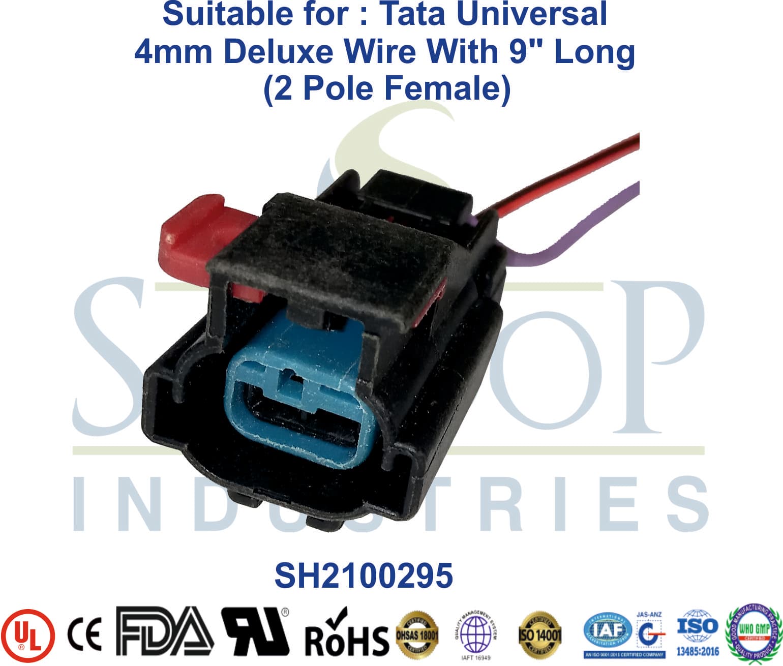 Universal Tata 2 Pole Female - 4mm Wire (Type 3) - 1