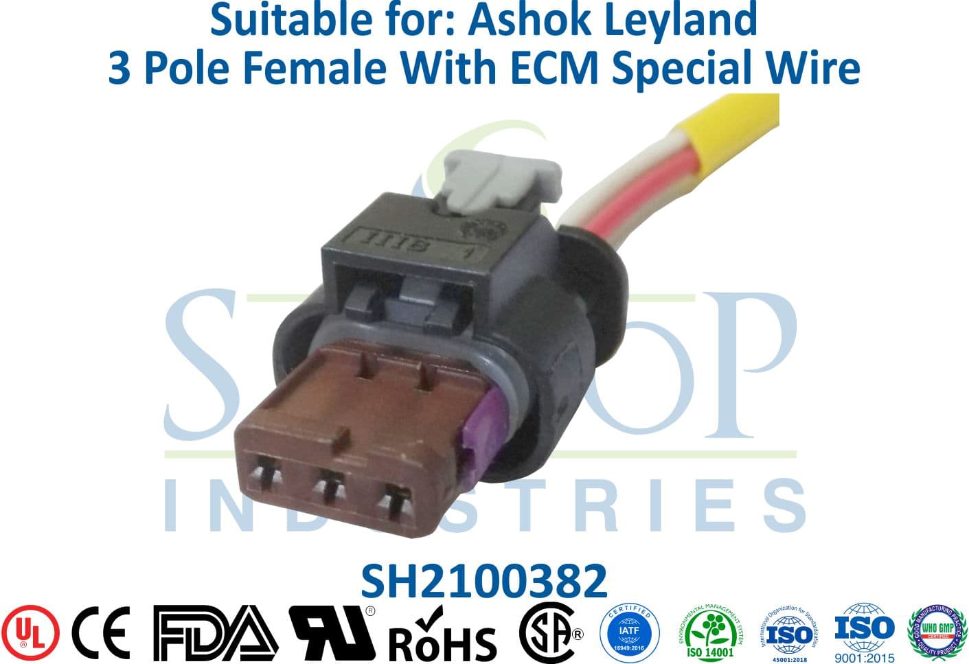 Ashok Leyland 3 Pole Female - 5mm Wire - 1