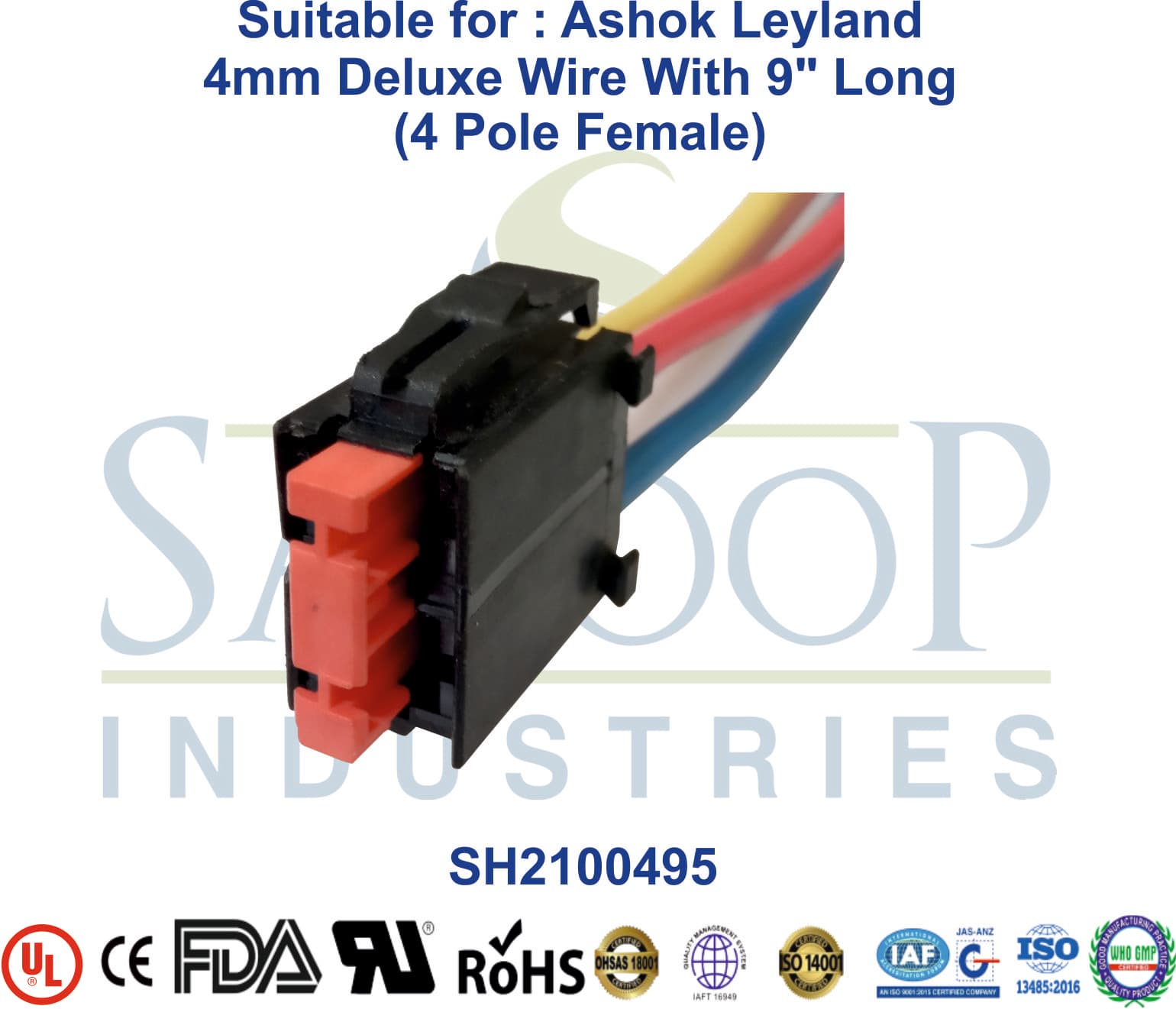 Ashok Leyland 4 Pole Female - 4mm Wire - 1