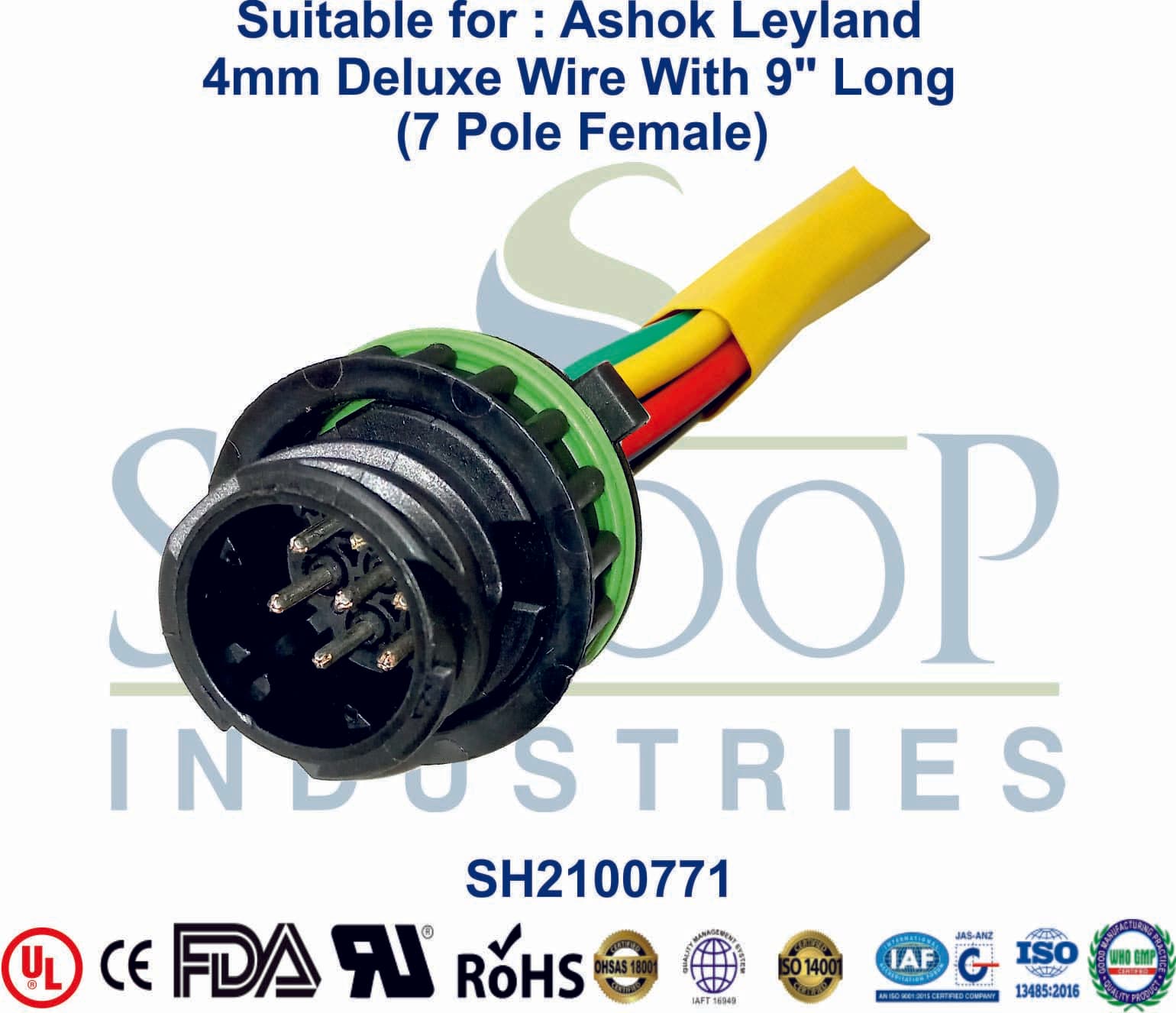 Ashok Leyland 7 Pole Male - 4mm Wire - 1